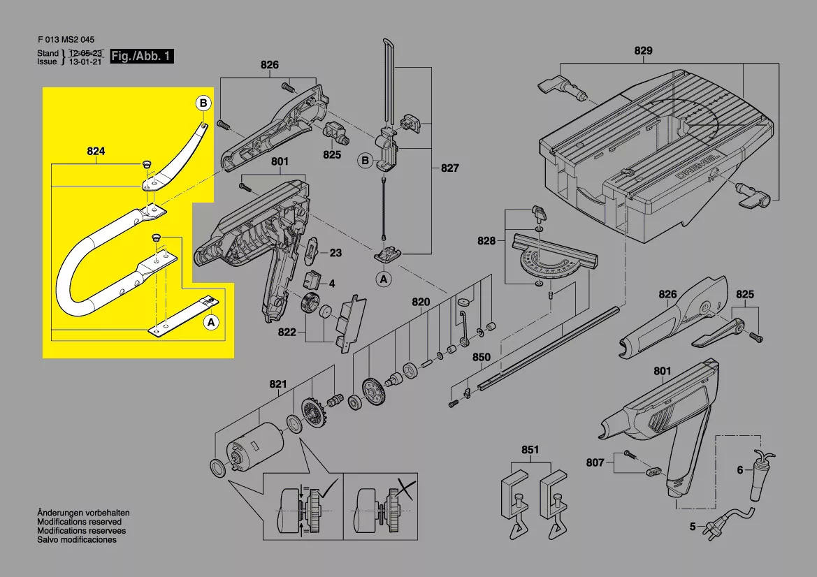 Cintre porte-lame réf. 2 610 Z03 717 pour Dremel MS20